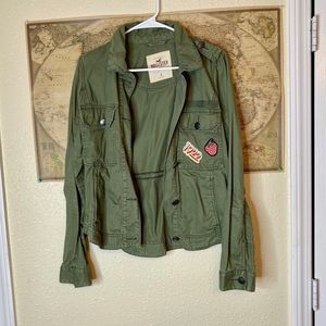 Hollister army green jacket